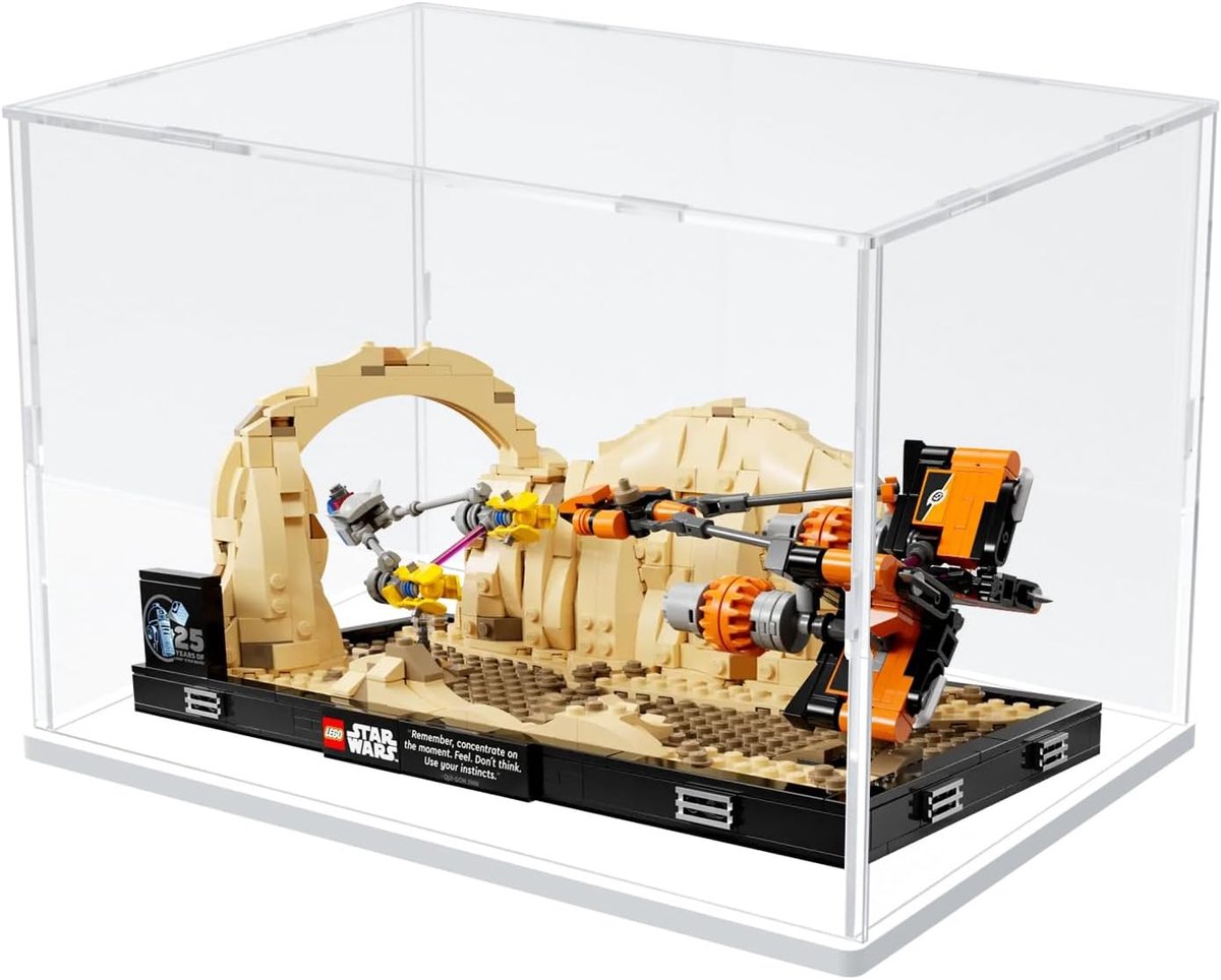 Acrylvitrine voor Lego Technic FXX K 42212 voor BMW M4 GT3 Evo 42226 voor 42222 voor 76470- witte basis 30 x 20 x 20 cm - stofbescherming voor modelverzamelaars