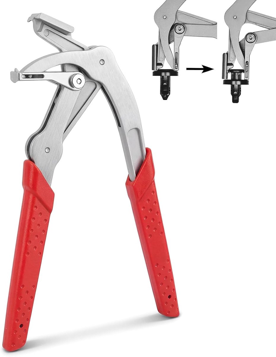 Hendelgereedschap voor de auto – auto clip tang cliplifter voor demontage van bevestigingsclips, spreidklinknagels kunststof, perfect als trim removal tool voor bekleding en auto