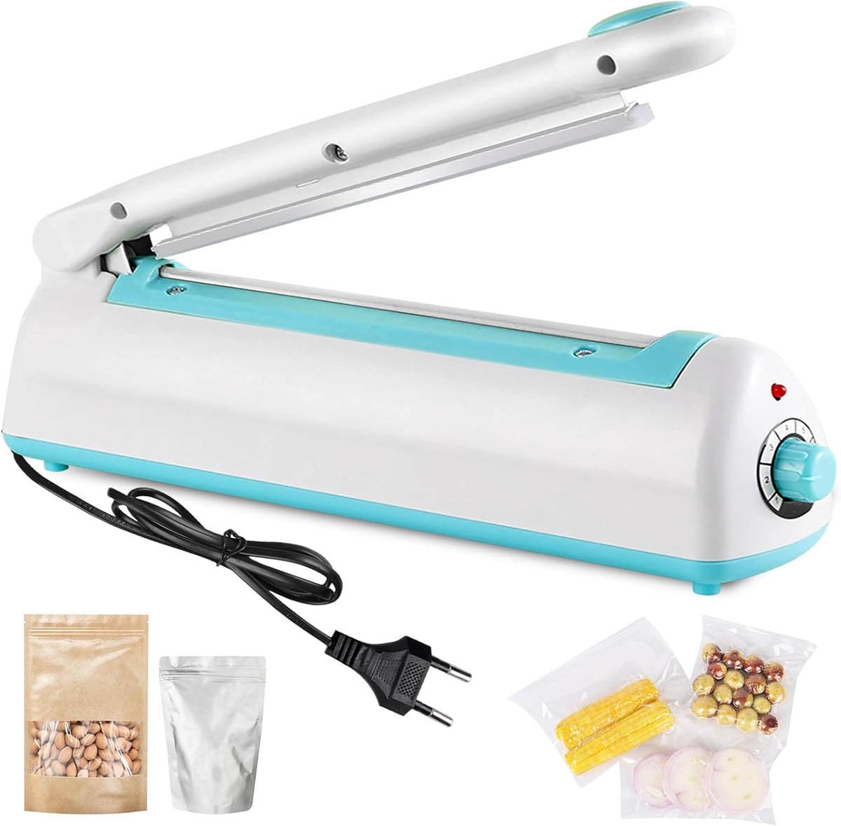 folielasapparaat, 300 mm, folielasapparaat, Impulse Heat Bag Sealer, verzegelingsmachine, plastic, bagsealer, afdichtbreedte balklasapparaat voor Mylar PP-zakken