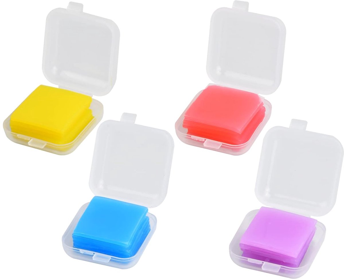 Diamantschilderlijm voor gekleurde klei met opbergdoos voor 5D-diamantborduuraccessoires, 24 stuks (2,5 x 2,5 cm)