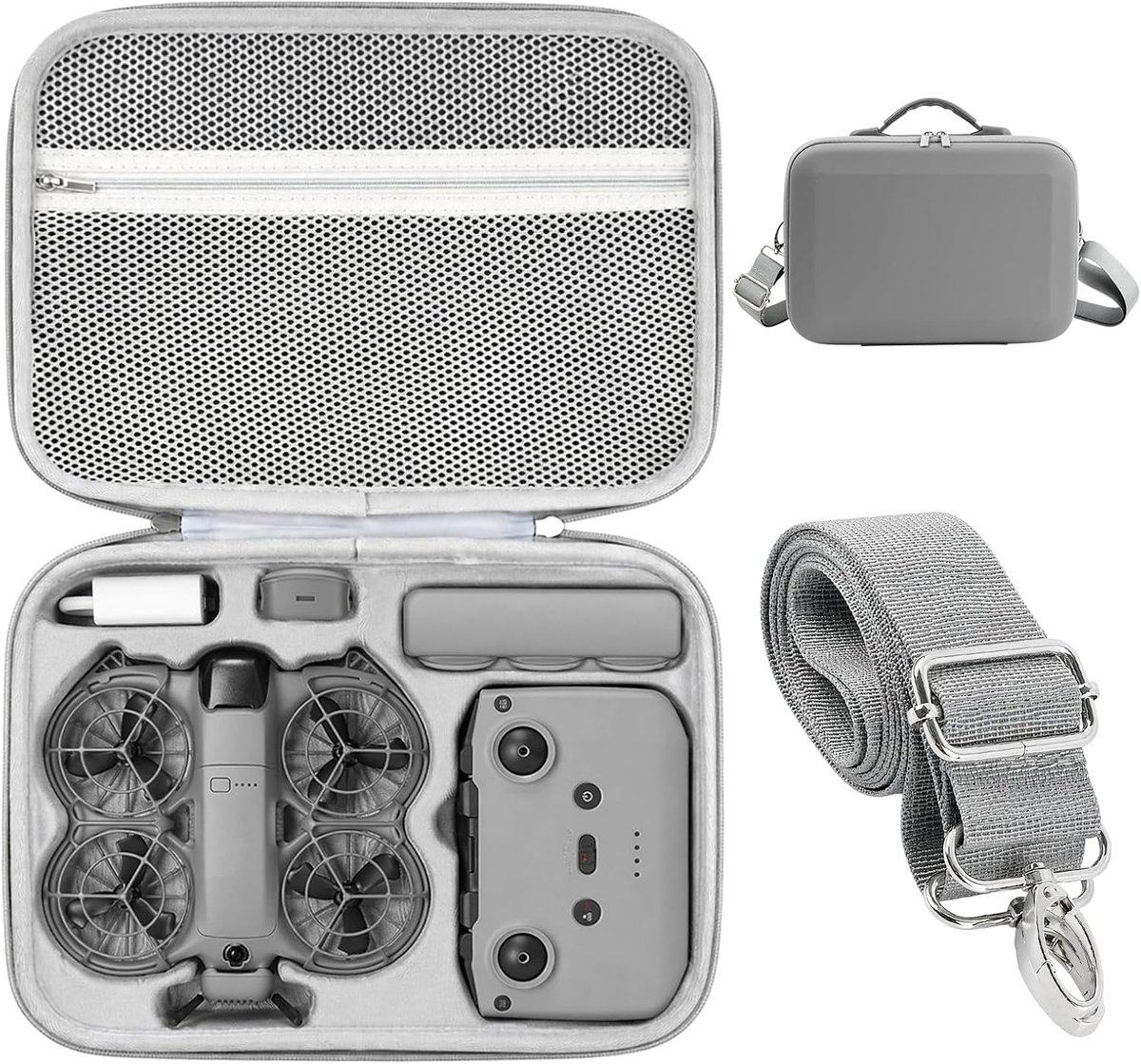 Tas voor DJI Neo 2 Case, draagtas voor DJI Neo 2 Fly More Combo accessoires, compacte reistas voor RC-N3 Controlle/Neo2 accukoffer, voor drone bescherming/opslag