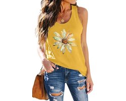 hohololo Dames Zonnebloem Tank Top Zomer Casual Tanktops Vrouwen Grafische Top