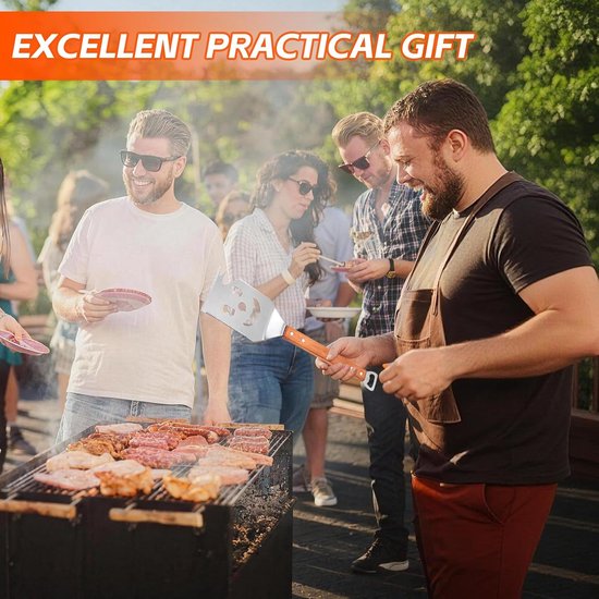7-in-1 barbecue-spatel, roestvrij stalen grillspatel, multifunctionele grillspatel, cadeau voor grillfans, barbecuegereedschap, barbecuegeschenken voor mannen, barbecue-accessoires, camping — afbeelding 5