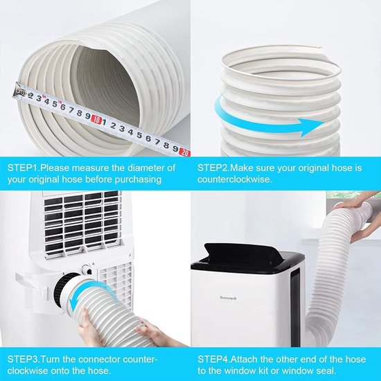 airconditioner uitlaatslang, mobiele slangset diameter 150 mm, universele afvoerslangconnector voor airconditioner, voor airconditioning, luchtontvochtiger, droger — afbeelding 2