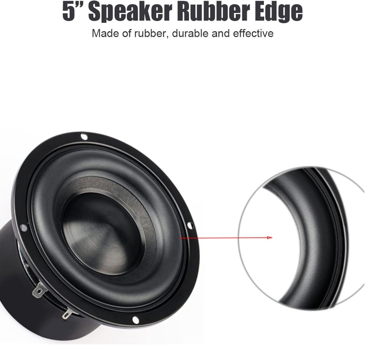 5 inch Luidspreker Ophanging Luidspreker Surround Reparatie Subwoofer Schuim 1 4''Luidspreker Rubber Woofer Reserveonderdeel Zwart Repair Foam Vervanging