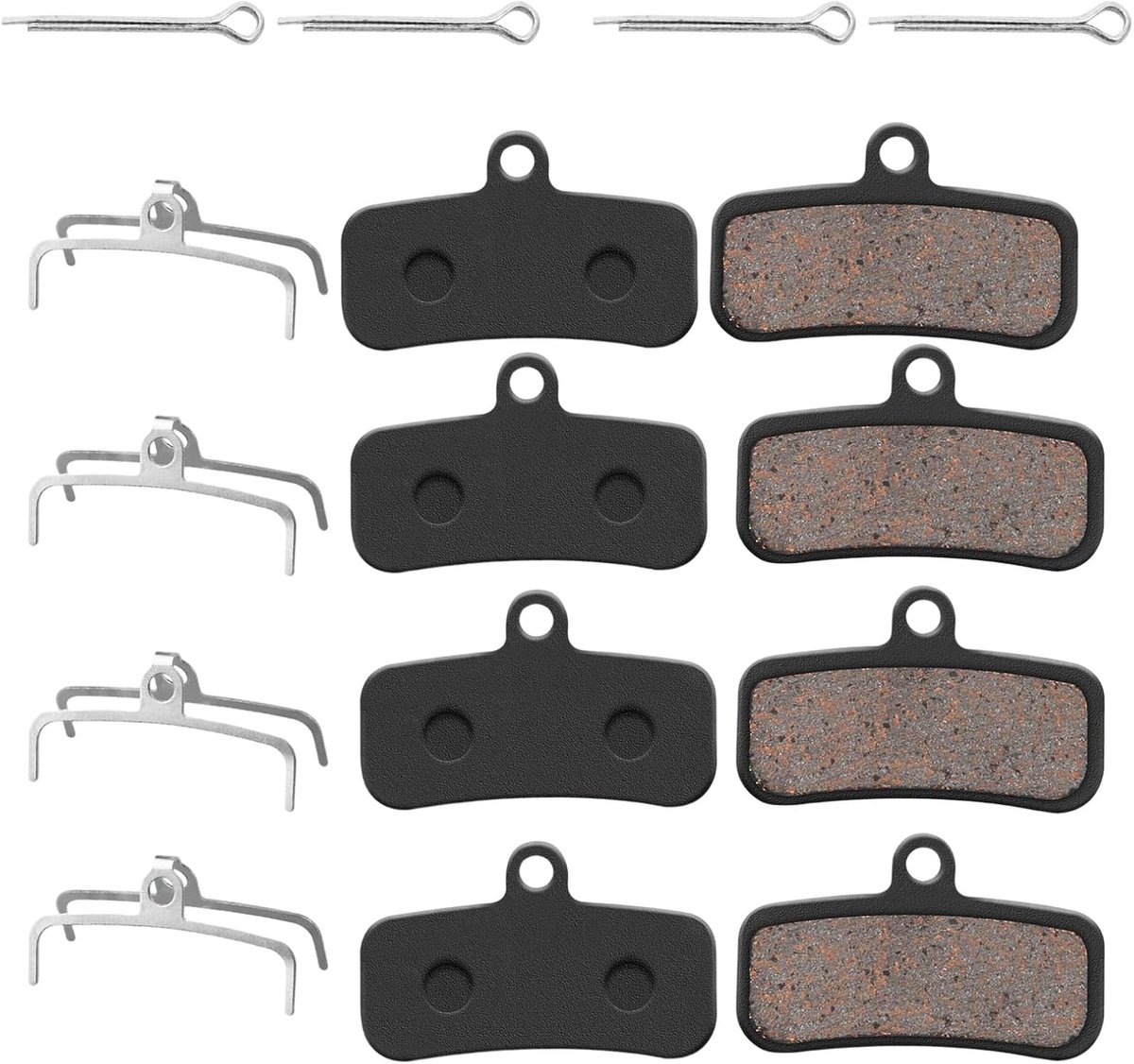 4 paar fietsremblokken, compatibel met Shimano D03S D02S BR-M810 BR-M820 BR-M8120 Deore XT M640 M9120, voor Tektro HD E725 M735 M745 M750 TRP SL, remblokken voor MTB en e-bike, hoge remkracht