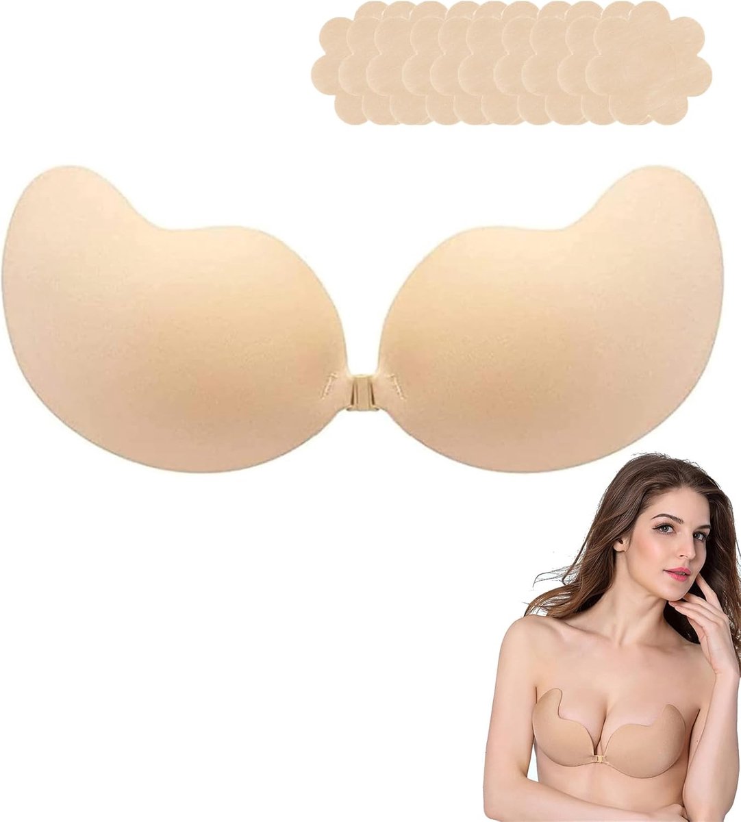 beha push-up zonder bandjes, onzichtbare beha zonder bandjes, rugvrije kleefbeha voor dames, grote borsten, plakpads, kleine borsten voor rugvrije jurk en bruidsjurk