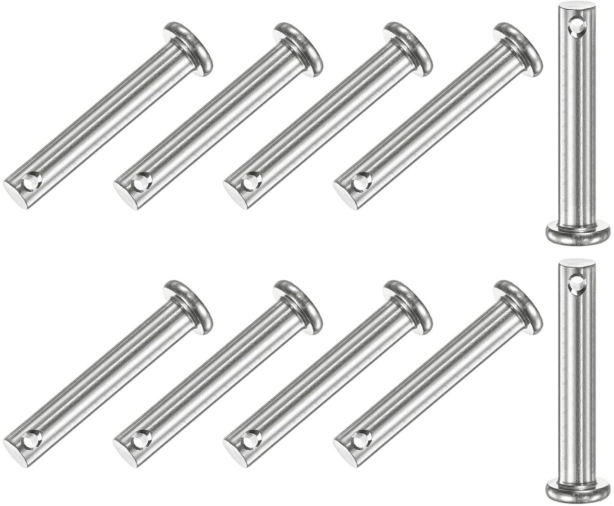 METERXITY 10 stuks enkele gats bouten M6 x 35 mm 304 roestvrij staal platte kop bouten voor mechanische verbindingen vaste delen scheepsrigging scharnierbouten herbruikbaar