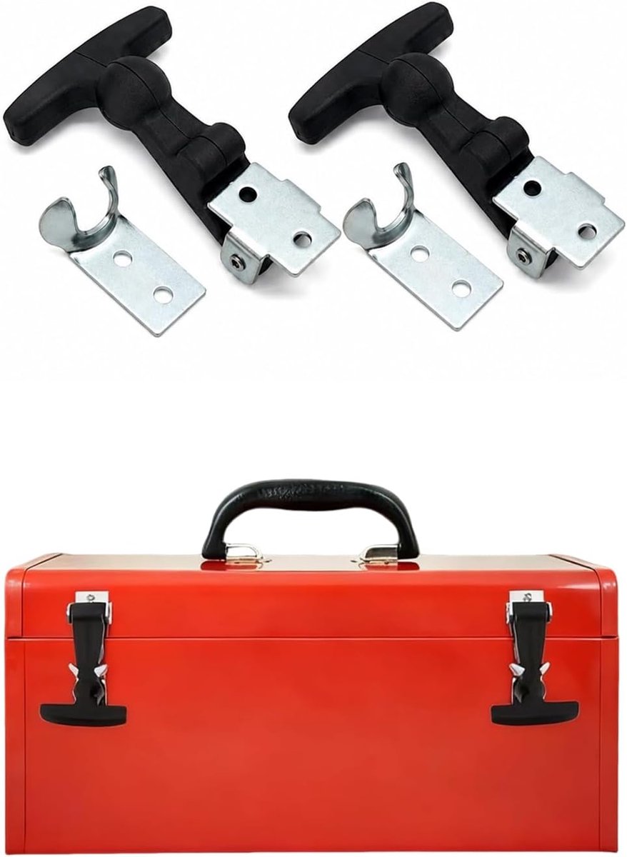 Motorkaphouder, 2 stuks, elastische T-vormige motorkaphouder van rubber, handgreep voor motorkap, motorkapanker, laden, stevige grip voor machines, voorkomt per ongeluk openen.