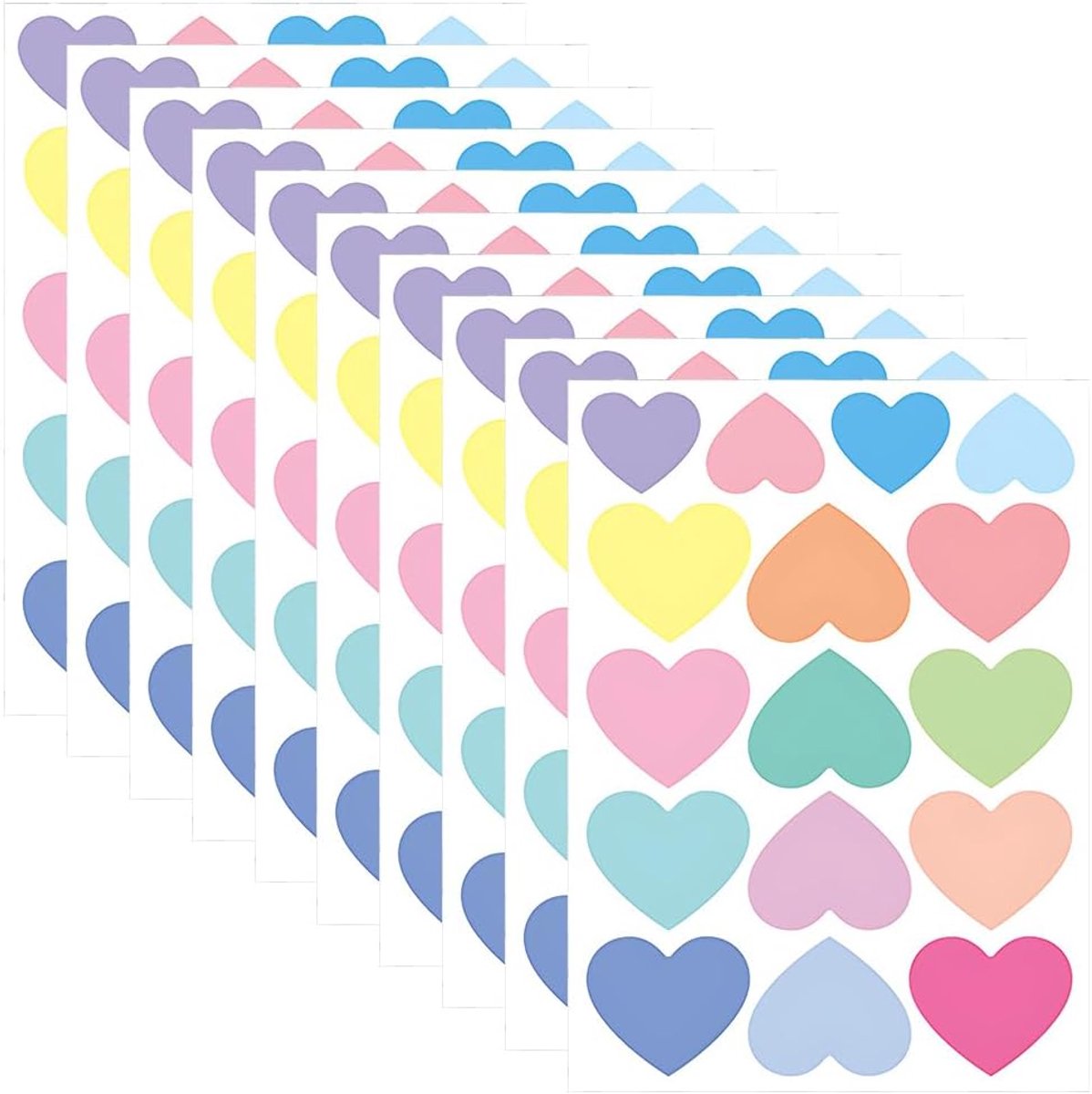 10 stuks Vellen Kleurrijke Polka Dot Muurstickers, Boho Terrazzo Geometrische Abstracte Muursticker, Onregelmatige Stippen Muursticker, Muurstickers, voor Meubels, Slaapkamer, Woonkamer Decoratie（Kleurrijke hartjes）