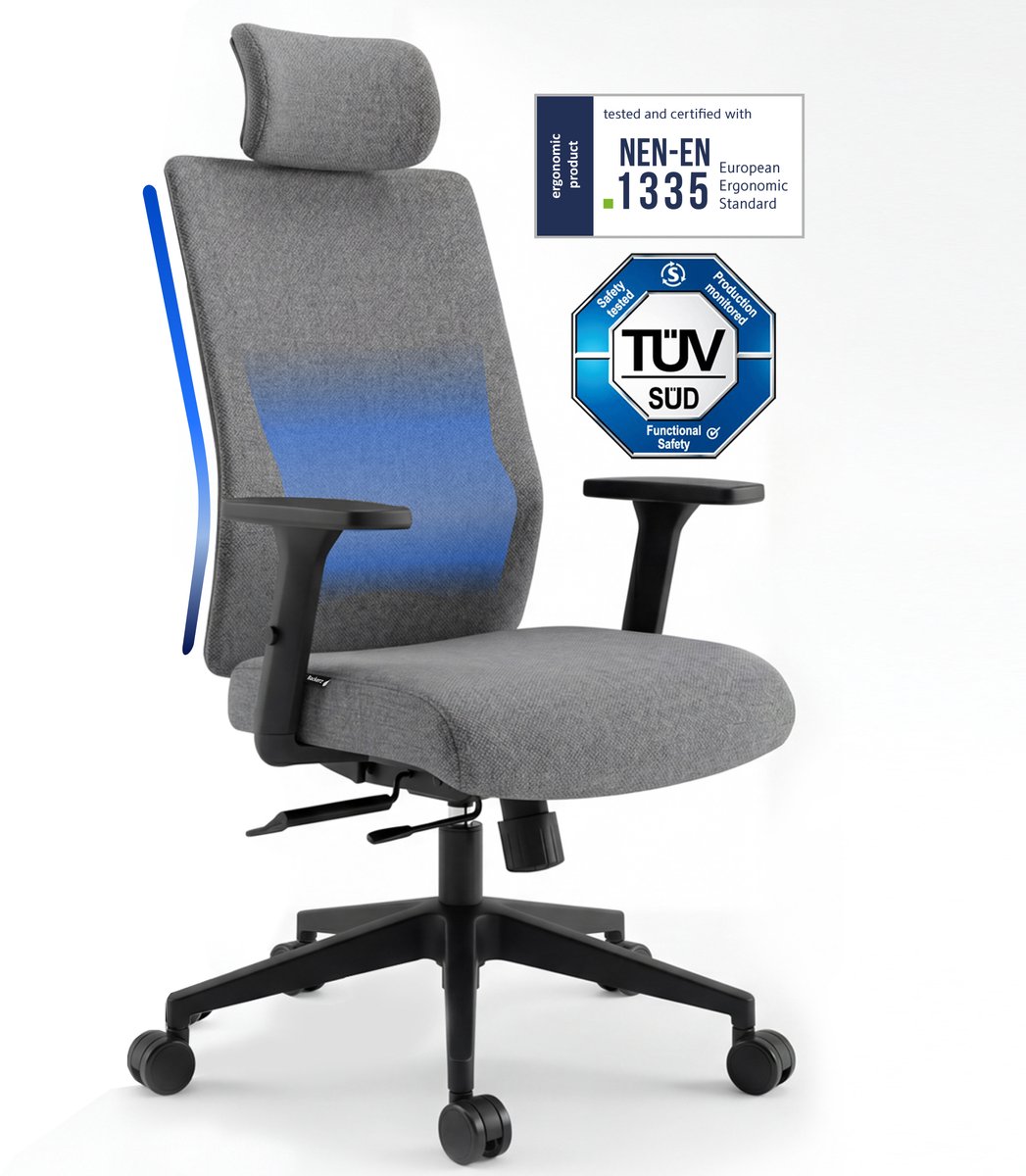 Ella Health Ergonomische Bureaustoel tot 160kg - Ella Health BV Burg. - €249,99