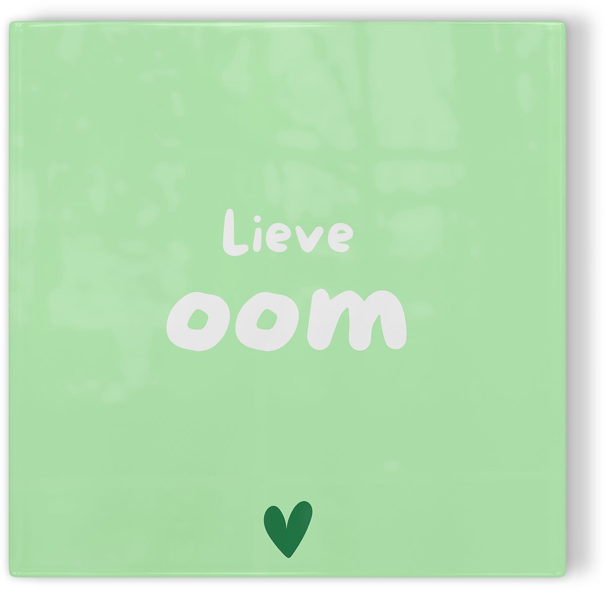 Tegeltje Lieve oom - groen - tegeltje familie - tegeltje met tekst