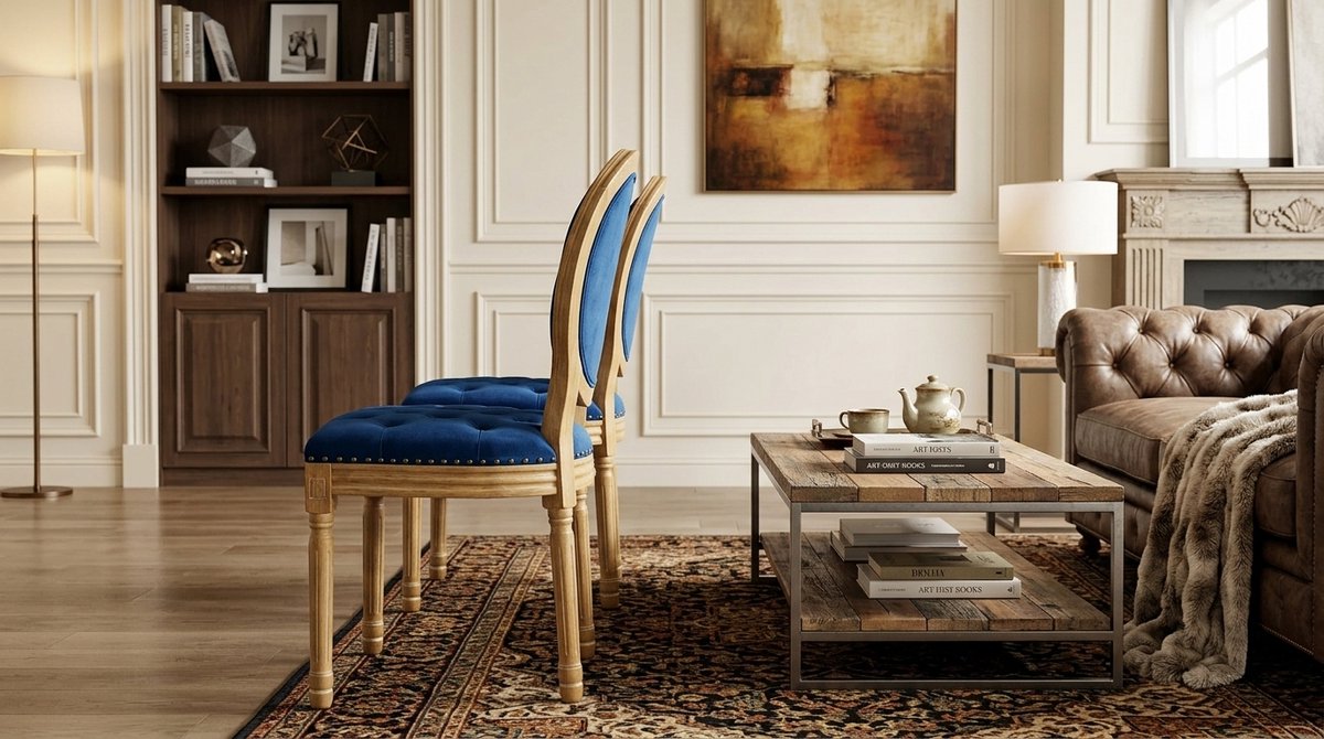 Eetkamerstoelen Set van 2 – - Blauw - Novihome