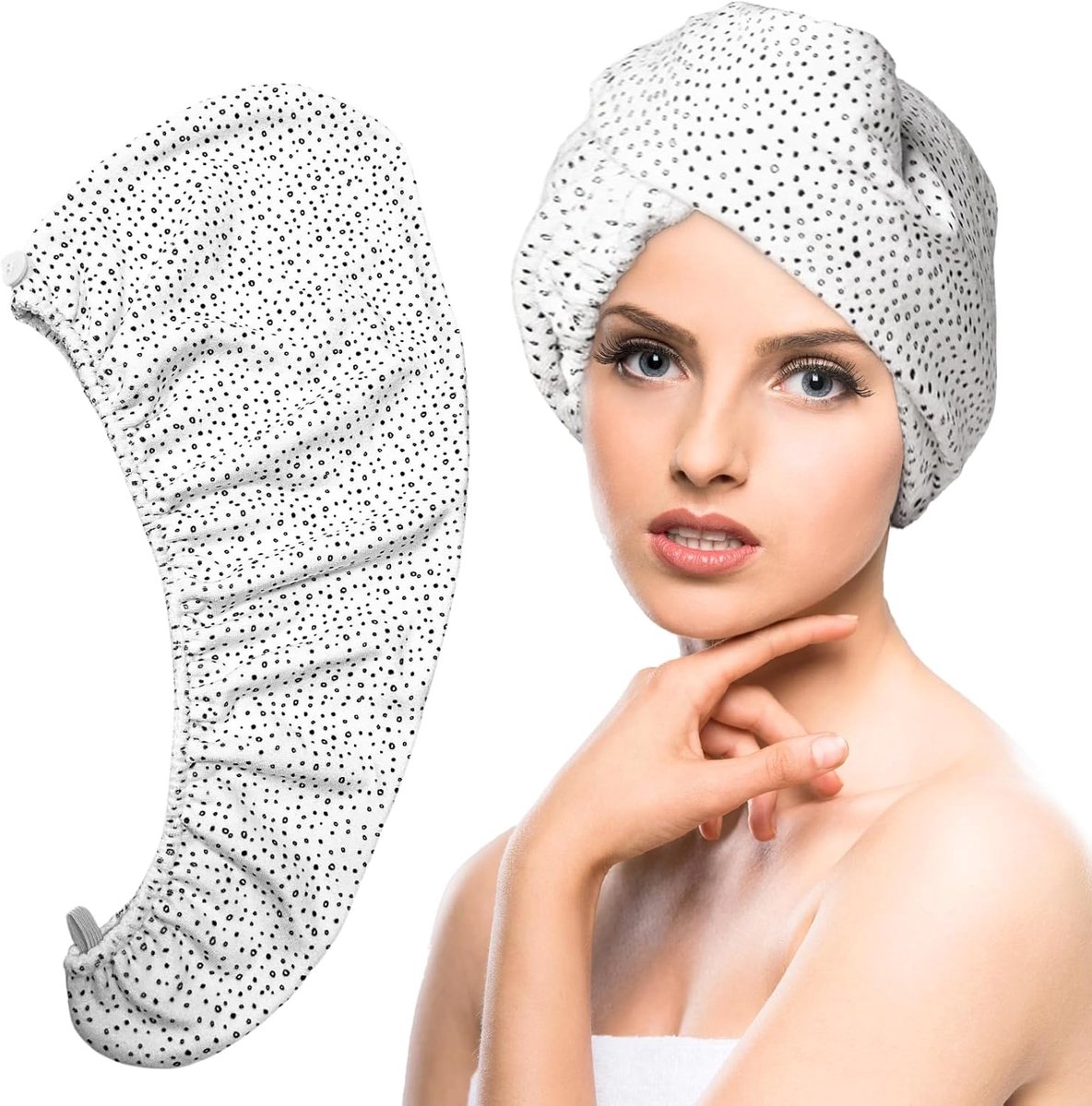 SnelShoppen - Microfiber Haar Handdoek Wrap Ultra Soft en Lint-Vrij Sneldrogend voor Alle Haartypes - Ideaal voor Thuis, Sport en Reizen - 1 Stuk
