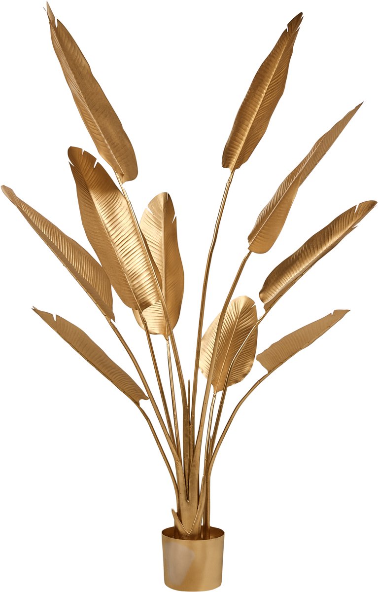 BANANA TREE - Kunstplant - Goud - 162 cm - Synthetisch materiaal