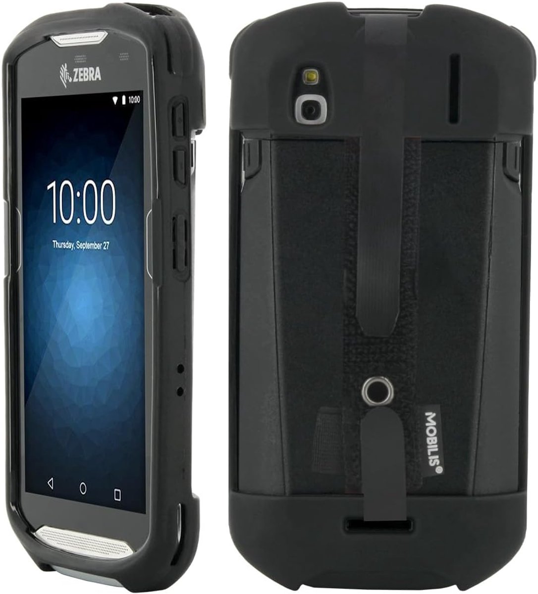 SnelShoppen - Beschermcase voor Zebra TC51 TC52 TC56 TC57 - Shockproof, Versterkte Hoes met Handvat en Penhouder - Zwart, Ideaal voor Werk en Buitenge