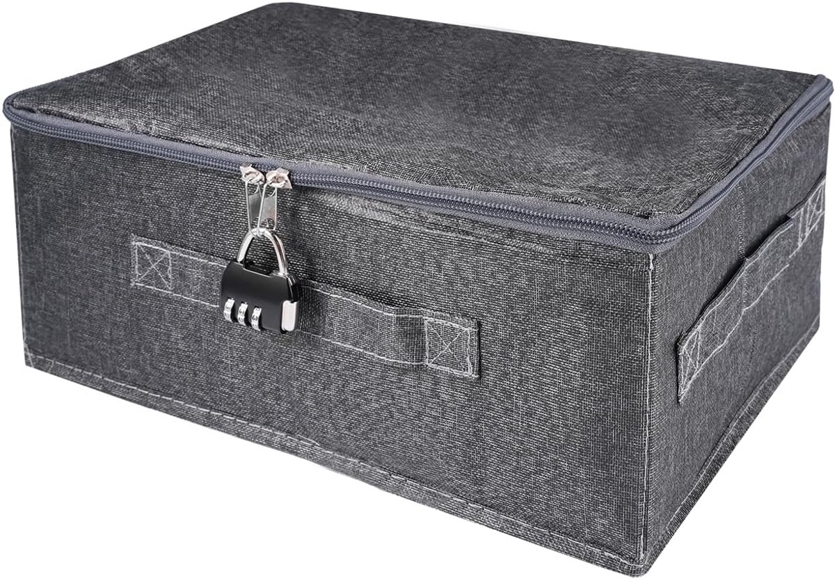 SnelShoppen - Lockable Box met Cijferslot - Waterdichte Opbergdoos - Afsluitbare Opbergdoos voor Speelgoed, Kleding, Medicijnen - 30 x 20 x 14 cm - St