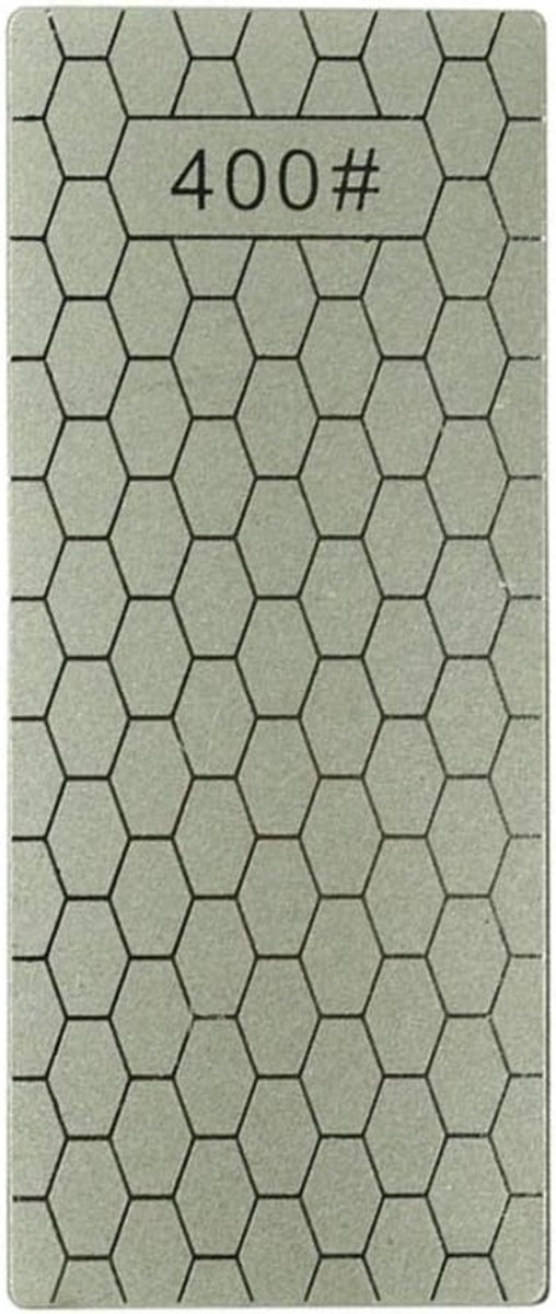 SnelShoppen - 2pcs Professionele Diamant Slijpstenen voor Keuken - 400 en 1000 Grit - 5.9 x 2.48 Inch - Voor Doffe en Botte Randen
