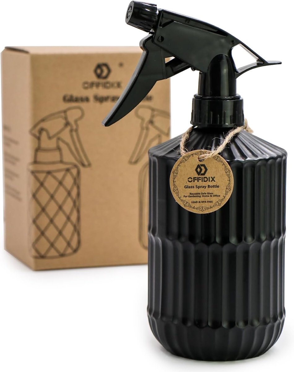 SnelShoppen - Plant Mist Sprayfles 0.45L - Verstelbare Nozzle - Handmatige Verstuiver van Dikte Glas - Ideaal voor Tuinier, Plantenverzorging en Schoo