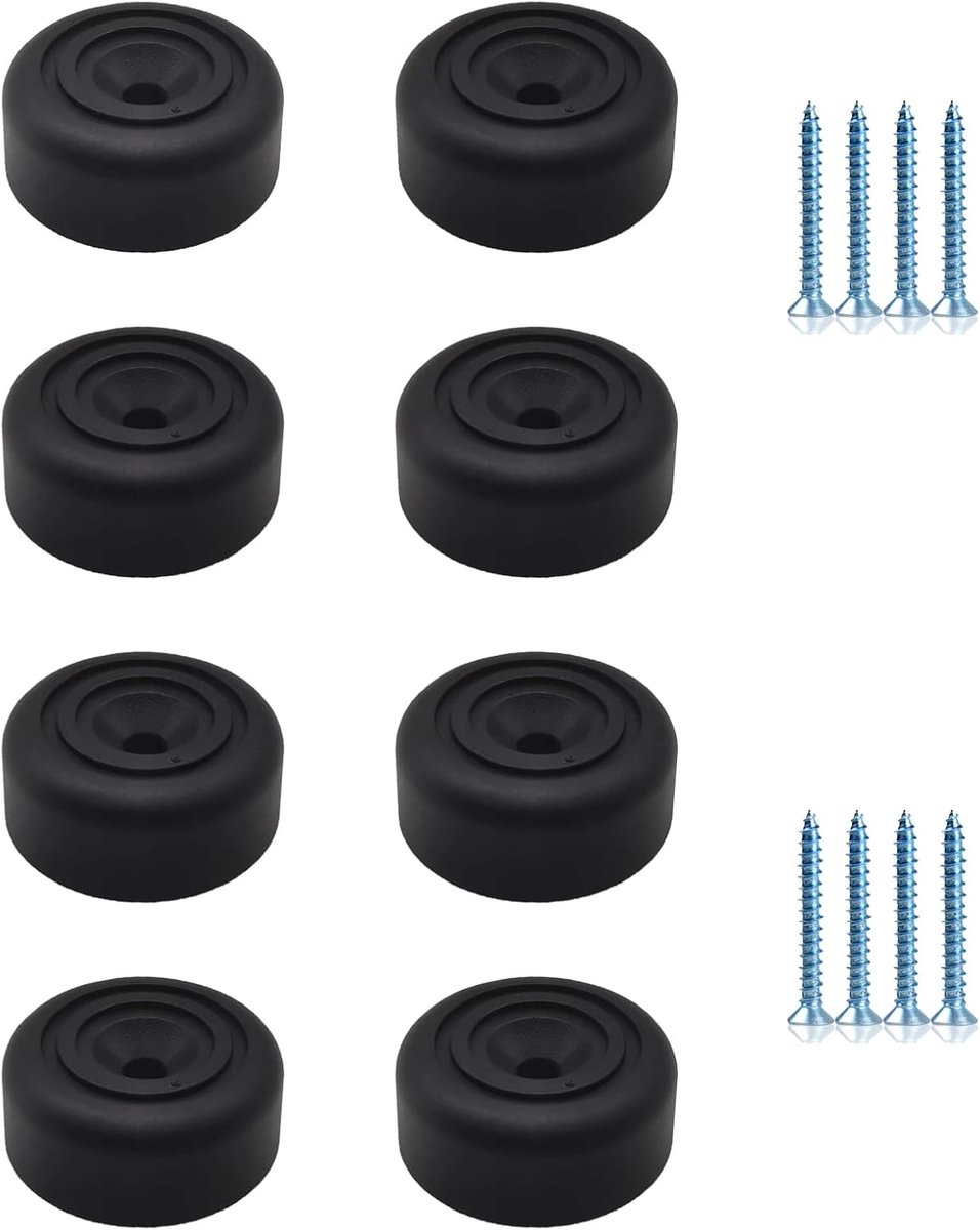 Rubberen voeten meubels - Meubelonderleggers bumpers - Meubels verhogen - Duurzaam kunststof materiaal - 8 stuks 33mm - Zwart