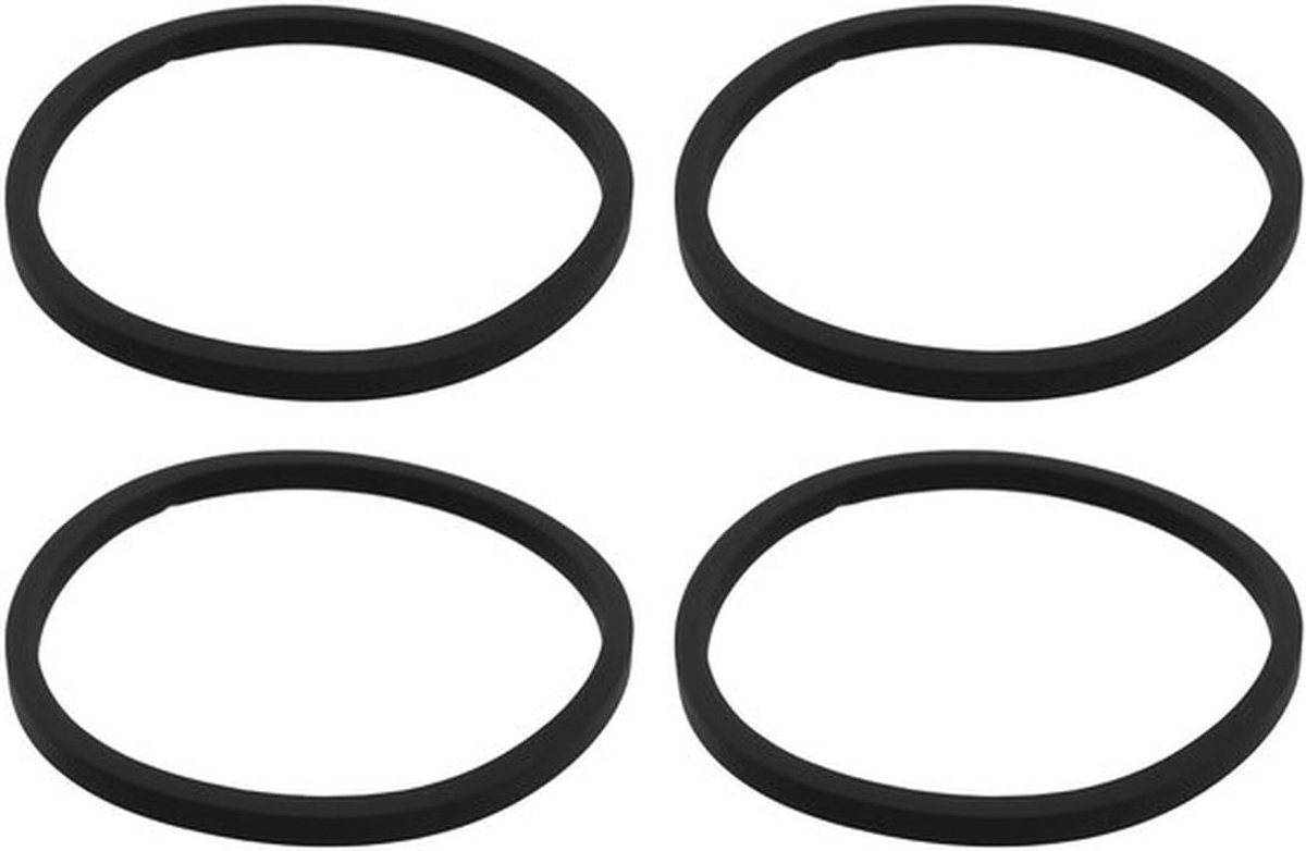 Aandrijfriemen 4 Stuks - Rubber - Buitendiameter 23 mm - Binnendiameter 20 mm - Dikte 1,2 mm - Vierkant Profiel - Rubberen Riemen
