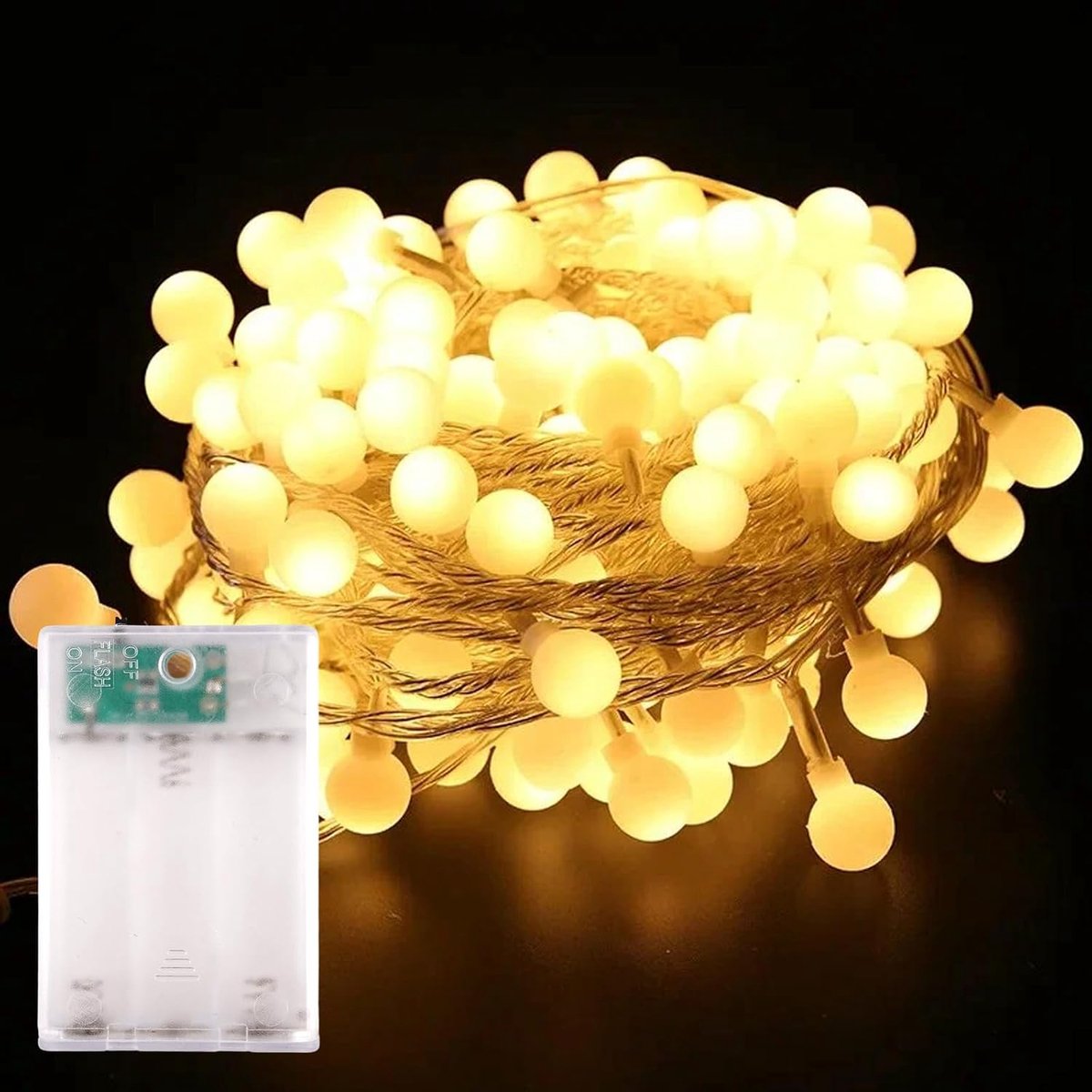 SnelShoppen - 3 m 20 LED Fairy Lights Warm White - Waterdichte Lichtketting voor Binnen en Buiten - Perfect voor Kerstmis, Feesten, Tuin, Balkon, Brui