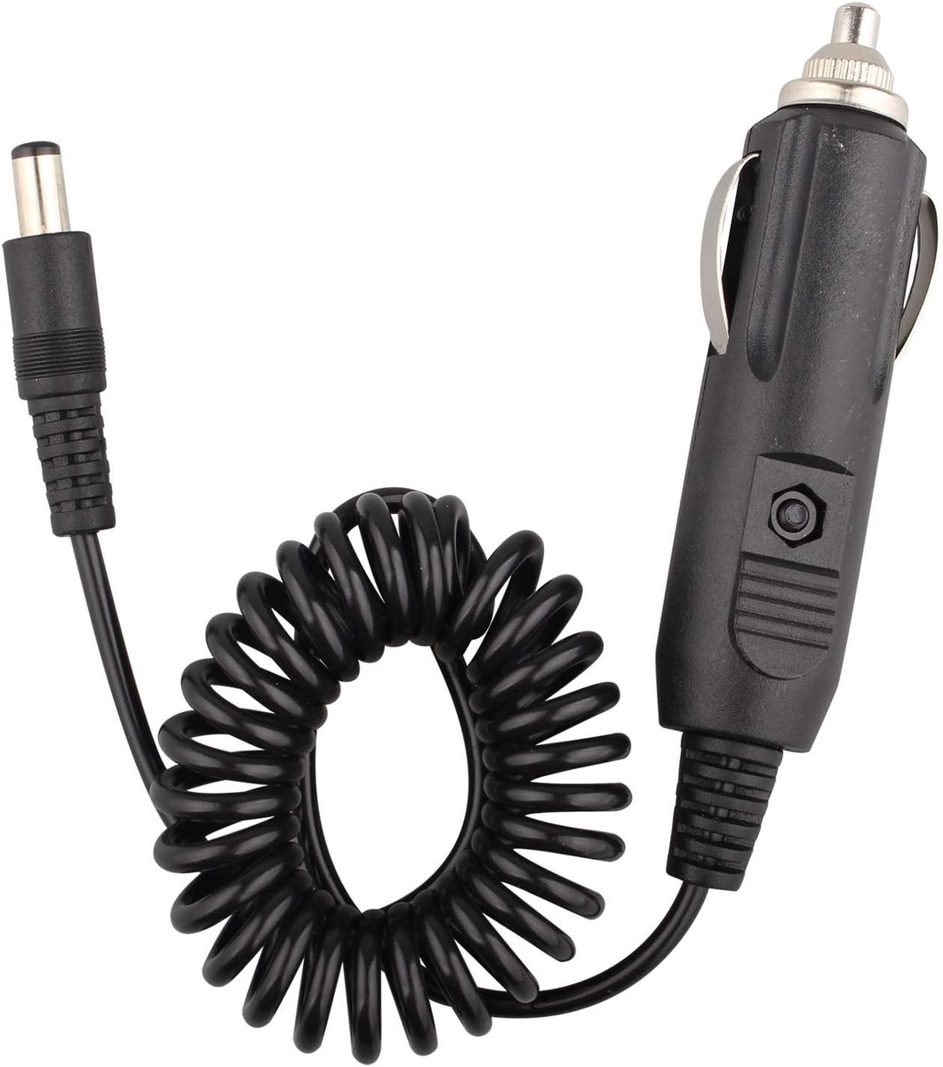 SnelShoppen - Car Cigarette Lighter Power Adapter 12V 3A met 1.5m Kabel - DC 5.5x2.1mm Stekker voor Auto Achteruitkijkcamera en Motorapparatuur