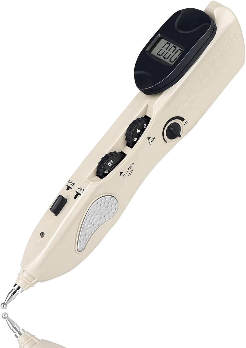 SnelShoppen - Elektronische Acupunctuur Pen - Acupressuur Massage Therapie met Intelligente Lokalisatie, 3 Massagesondenaalden, 10 Intensiteiten en 50