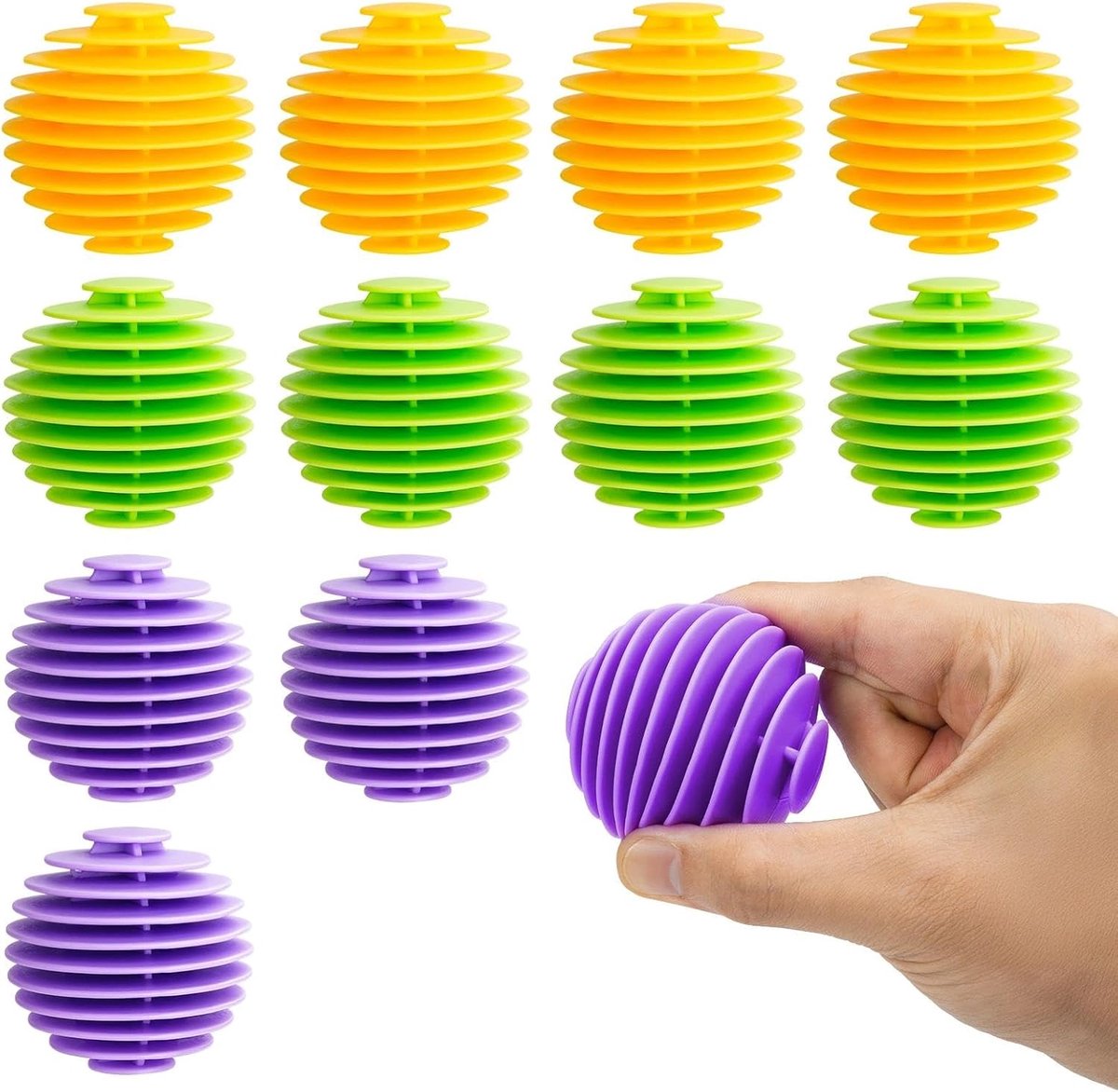 SnelShoppen - 12 Stuks Wasmachineballen - Effectieve Wasverzachters voor een Frisse Was - Herbruikbaar, Milieu-vriendelijk, en Geschikt voor Alle Wasm