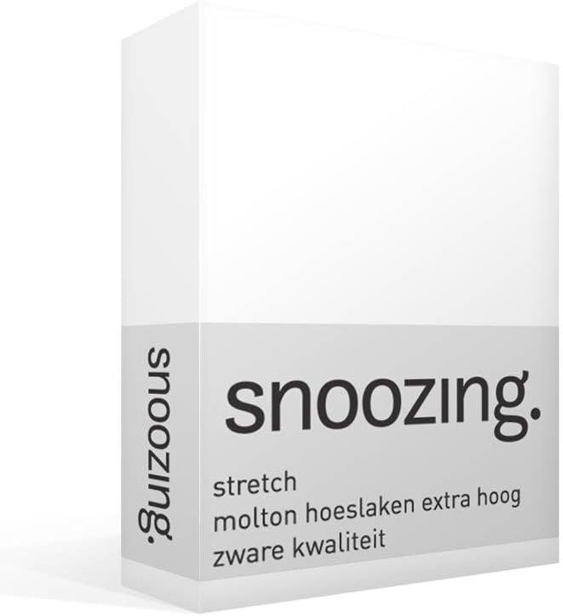SnelShoppen - Molton Stretch Fitted Sheet - Boxspring - Extra Hoog - 120/130/140x200 cm - Wit - Perfecte Pasvorm - 80% Katoen