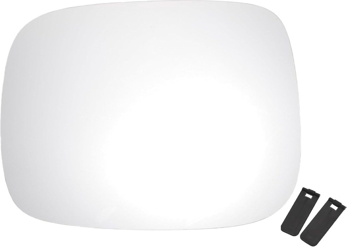 Vervangingsglas voor Buitenspiegel Links met Bevestigingsplaat, Convex, Verwarmd, Wit voor Volvo XC70 en XC90 (2007-2014)