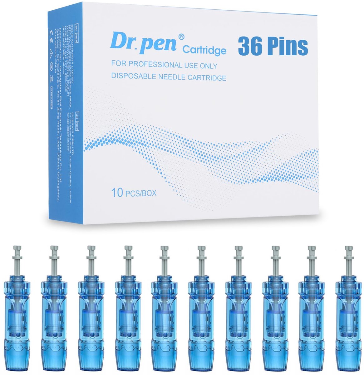 Dailygoods- Cartridges 36 Pins - 10 stuks voor Dr. pen Ultima M8S/A8S/A9 - Anti-rimpel - Versteviging - Vlekverwijdering - Hydraterend - Microneedles