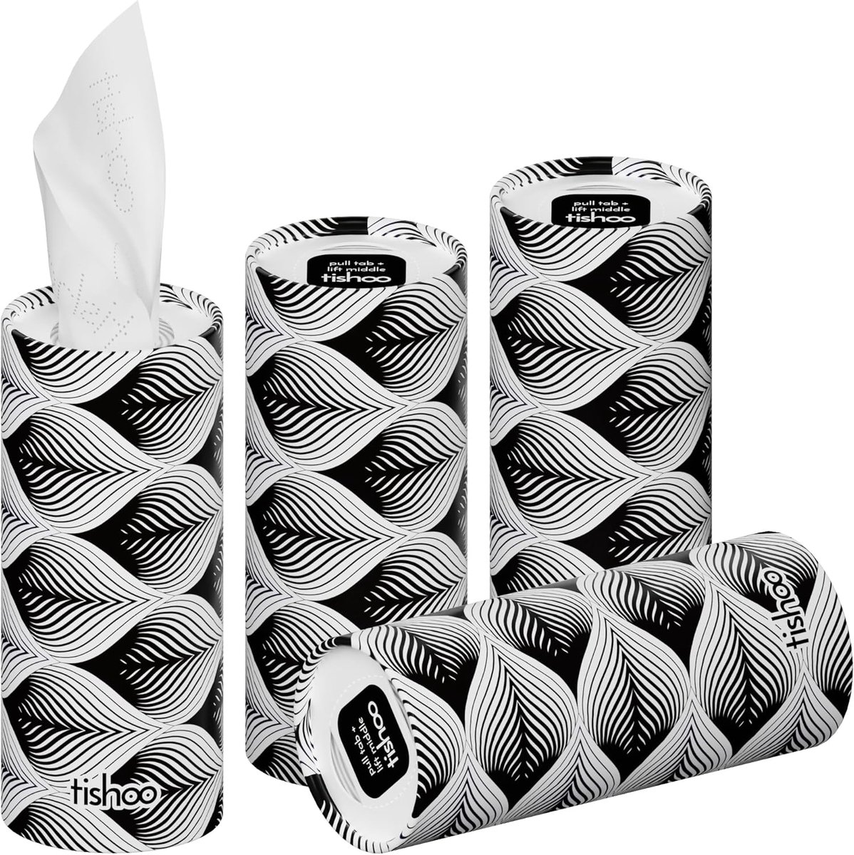 SnelShoppen - Ultra Zachte Luxe 4-laagse Tissues met Moisturizer | Perfect voor Auto, Thuis & Reizen | 4 Verpakkingen in Plasticvrije Verpakking | Mon