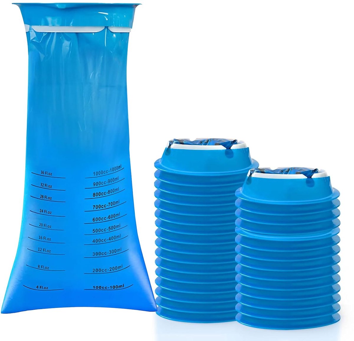 Dailygoods - Draagbare Braakzakken - 30 stuks, 1000 ml, Waterdicht en Scheurvast
