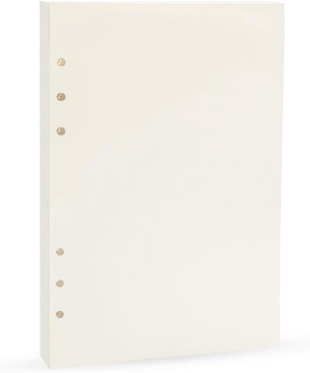 SnelShoppen - A5 Vulpapier 100g/m2, Planner Inserts 6-Ring Binder, Blank papier voor Filofax, Premium kwaliteit 14.2 x 21 cm, Perfect voor Notities en