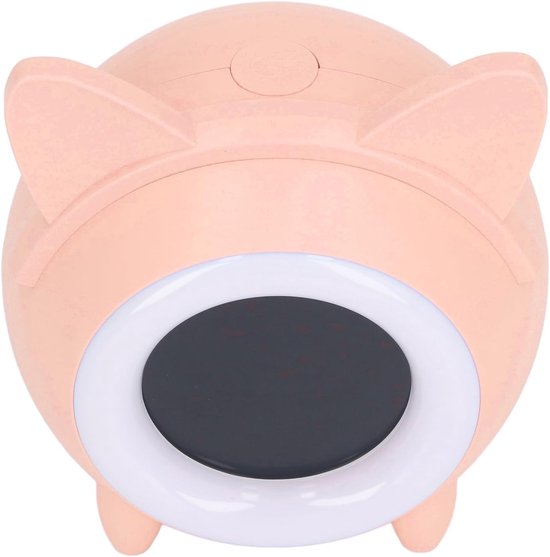 Cartoon Katwekker - Nachtlampje Kinderen - Slaaptraining Helpen - Rustgevend Nachtlampje - 13 x 10 cm - Roze — afbeelding 5