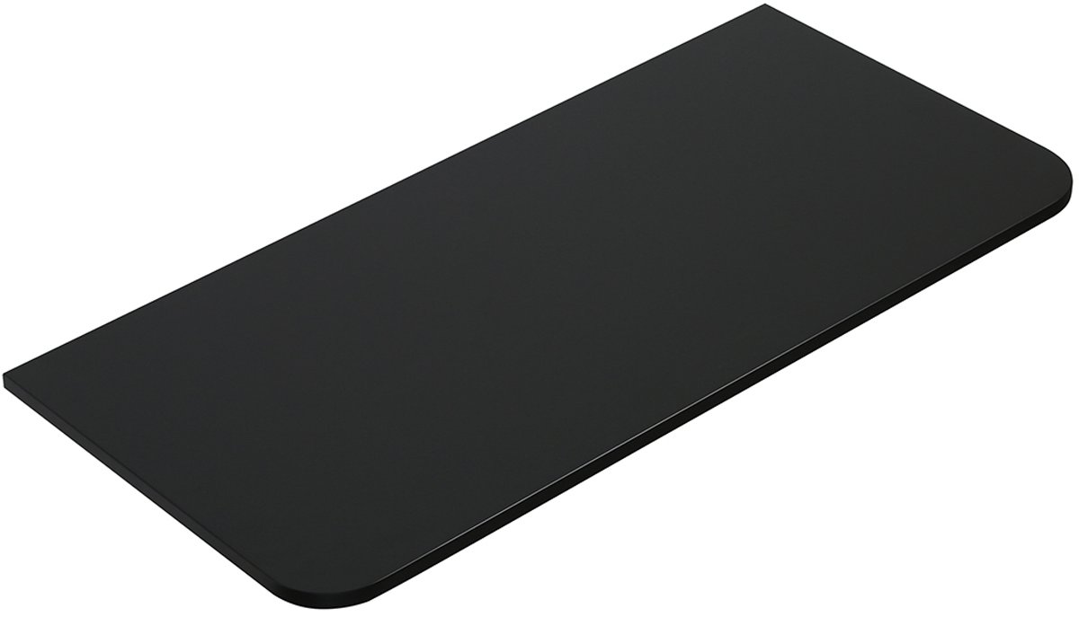 Wiesbaden Sulora Topblad Afgeronde Hoeken - 120x48cm - Mat Zwart