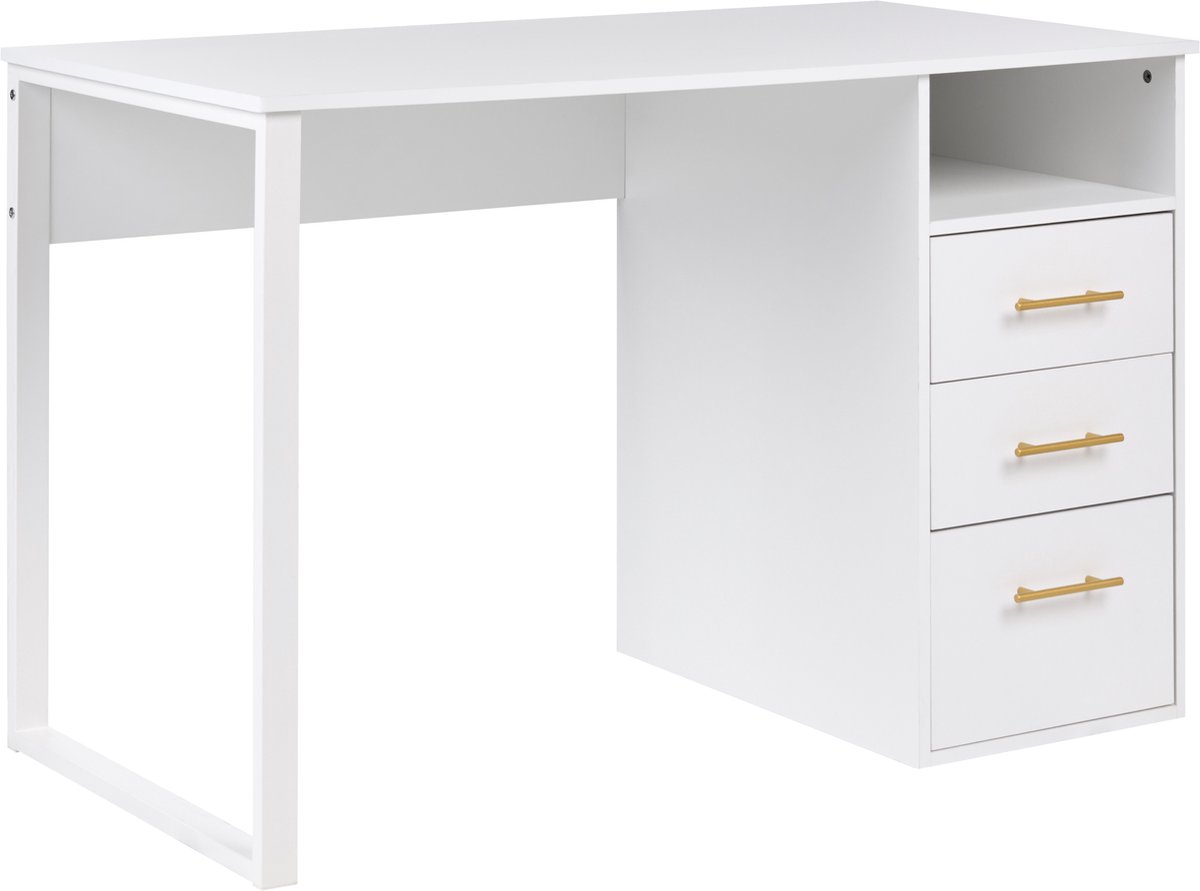 ZERLAY - Bureau - Wit - 120 x 60 cm - Vezelplaat