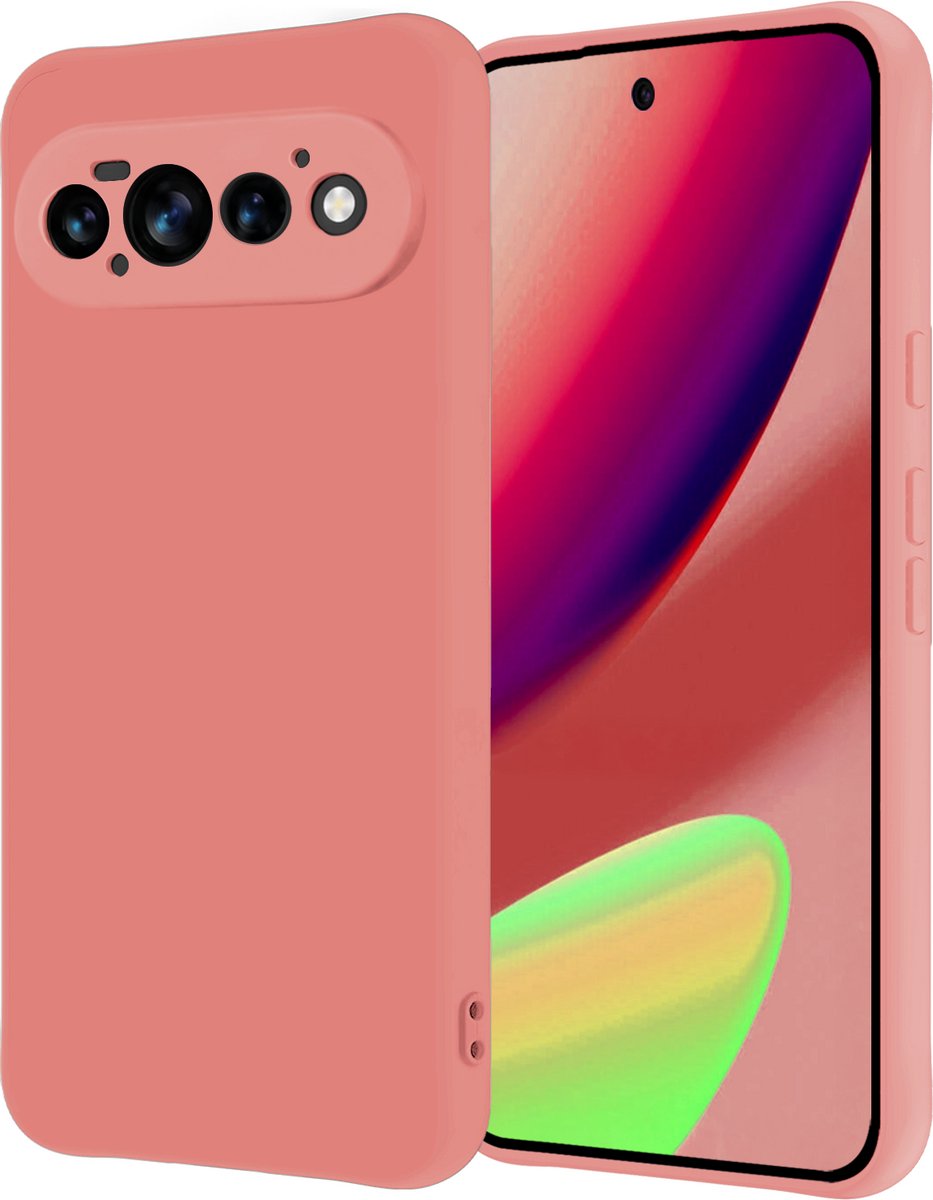 Hoesje - Geschikt voor Google Pixel 11 Pro - Sterk & Shockproof - Hoes Cover - Siliconen Case - Lichtroze