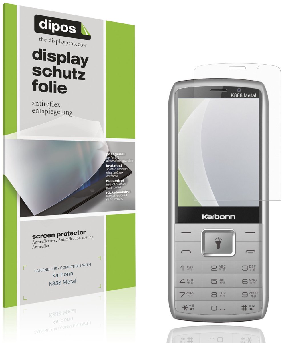 dipos – 4x Matte Beschermfolie geschikt voor Karbonn K888 Metal | Krasbestendige & antireflecterende Screenprotector Ultra-Thin