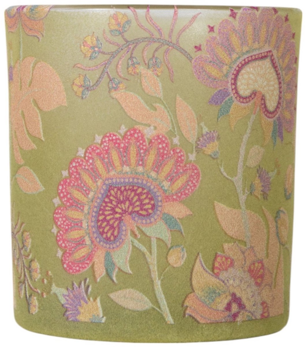 Theelichthouder neon bloemen klein 8cm