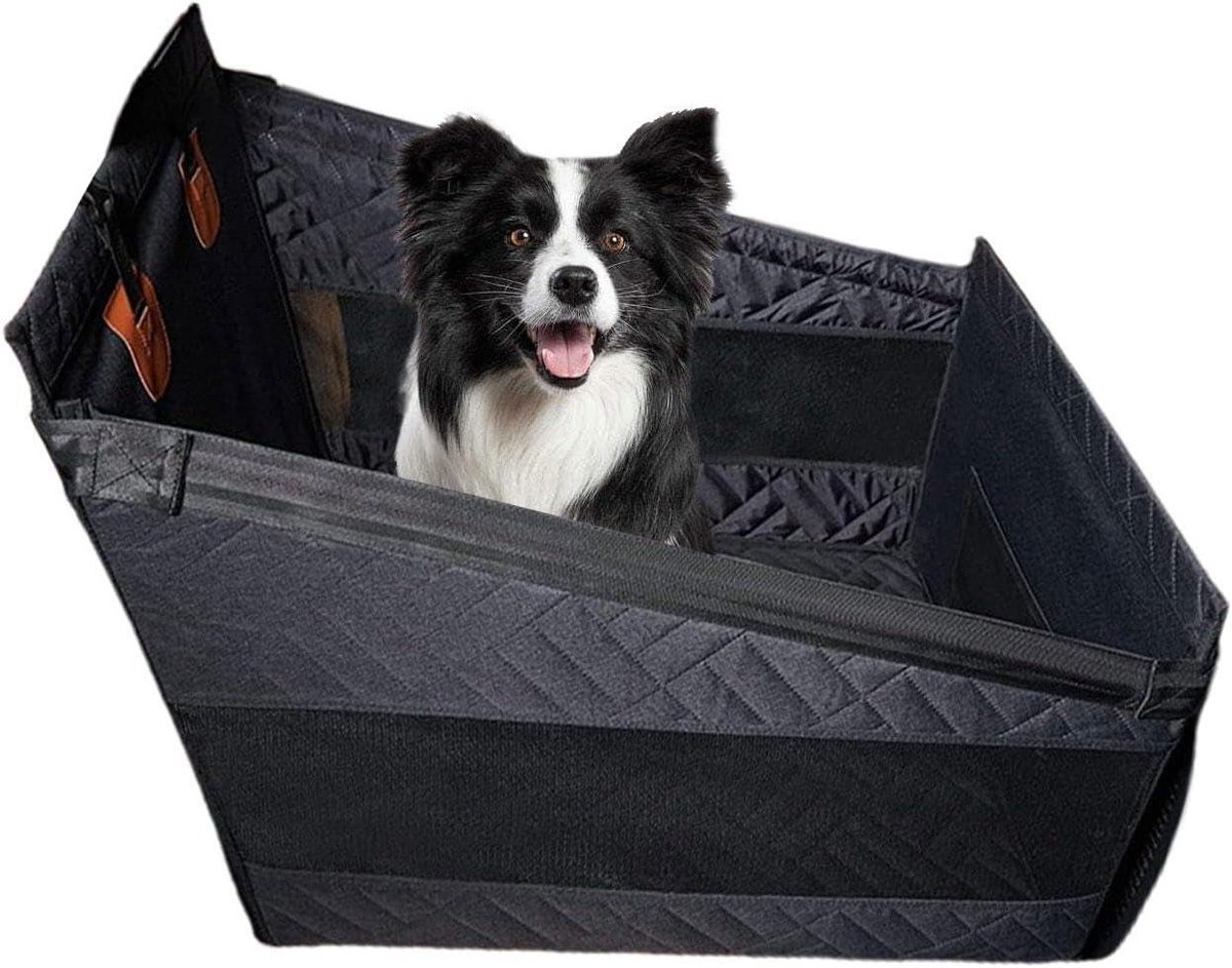 Huisdier autostoel - Hondenmand auto - Veilig reizen - Krasbestendig materiaal - 58 x 58 x 6 cm - Enkele kleur
