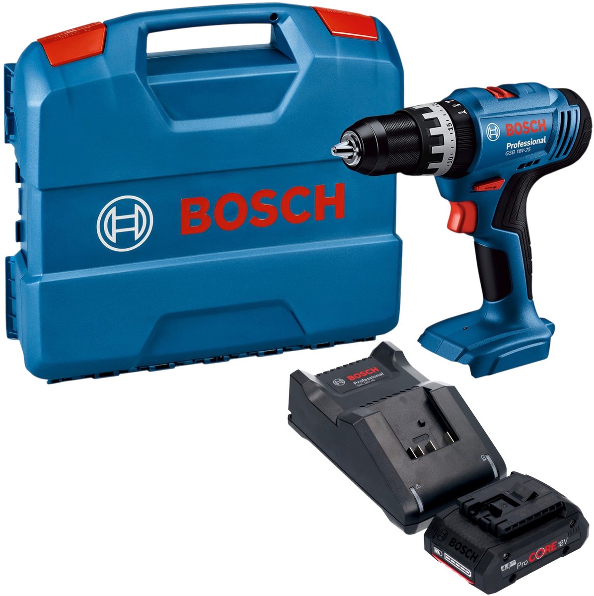 Bosch GSB 18V-25 Professional accu-slagboormachine 18 V 56 Nm ( 06019K9300 ) Solo - zonder accu, zonder lader