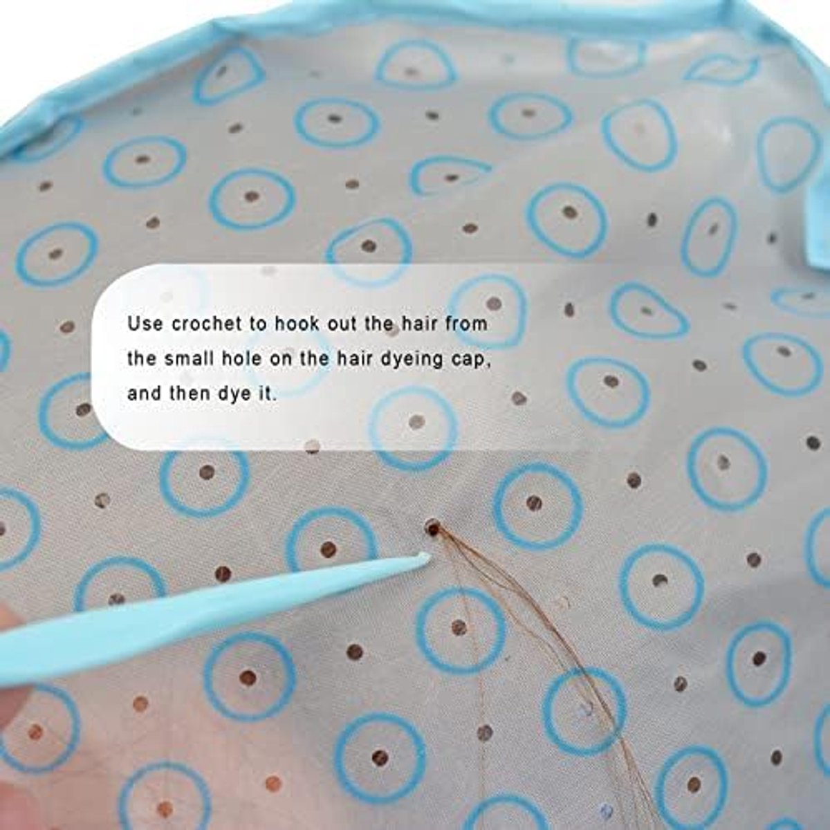 SnelShoppen - Highlighting Cap Haarverf Set met Plastic Haak - 1 Stuk - Kleur Kit voor Gemakkelijk Highlights - Perfect voor Thuisgebruik en Professio