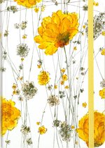 Peter Pauper compacte notitieboek - Yellow Flowers - met elastieksluiting - 13x18 cm