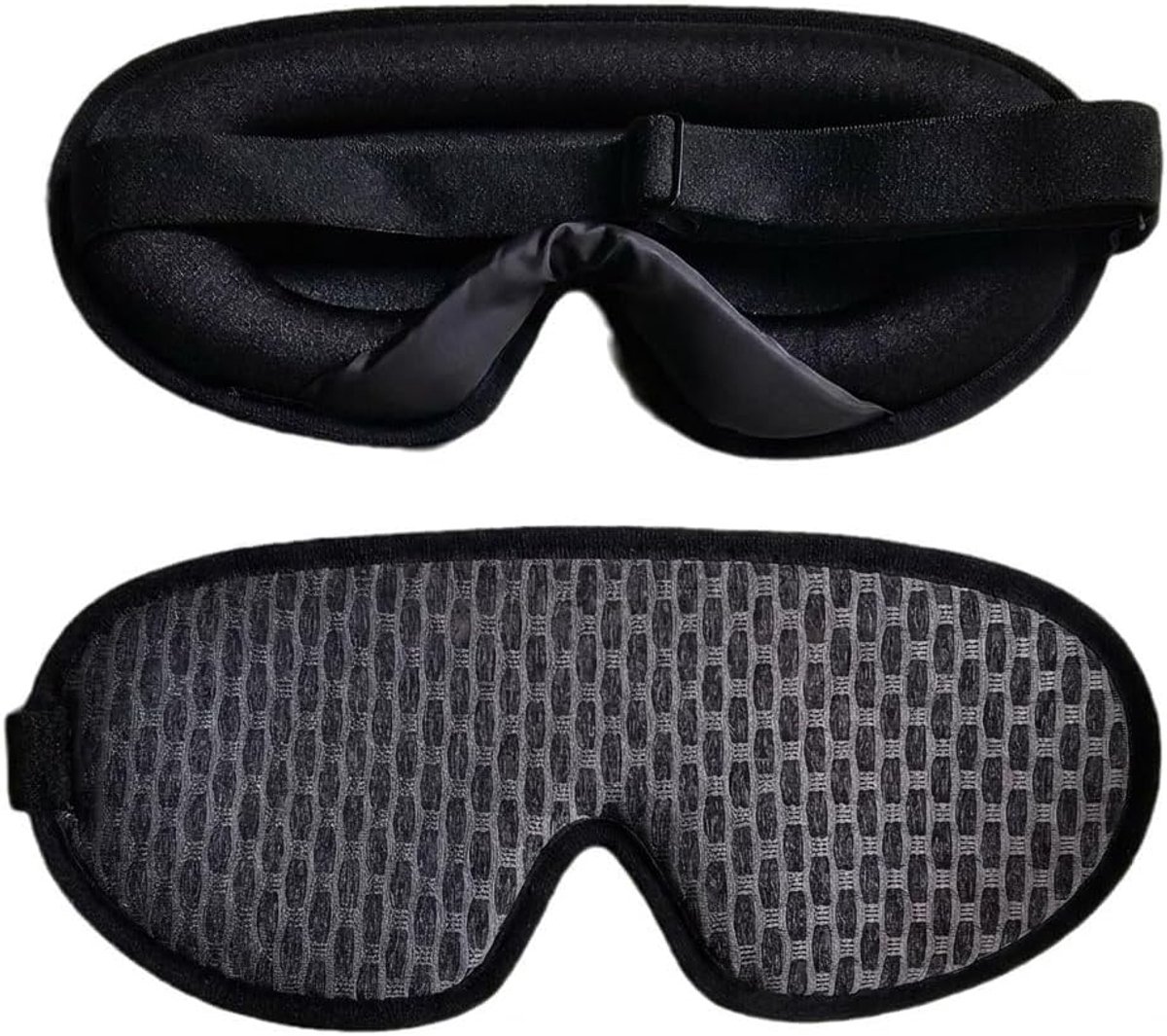SnelShoppen - 3D Nachtmasker voor Volledige Lichtverduistering, Ergonomisch Design, Geheugenschuim, Verstelbare Hoofdband, Comfortabel Slaapmasker voo
