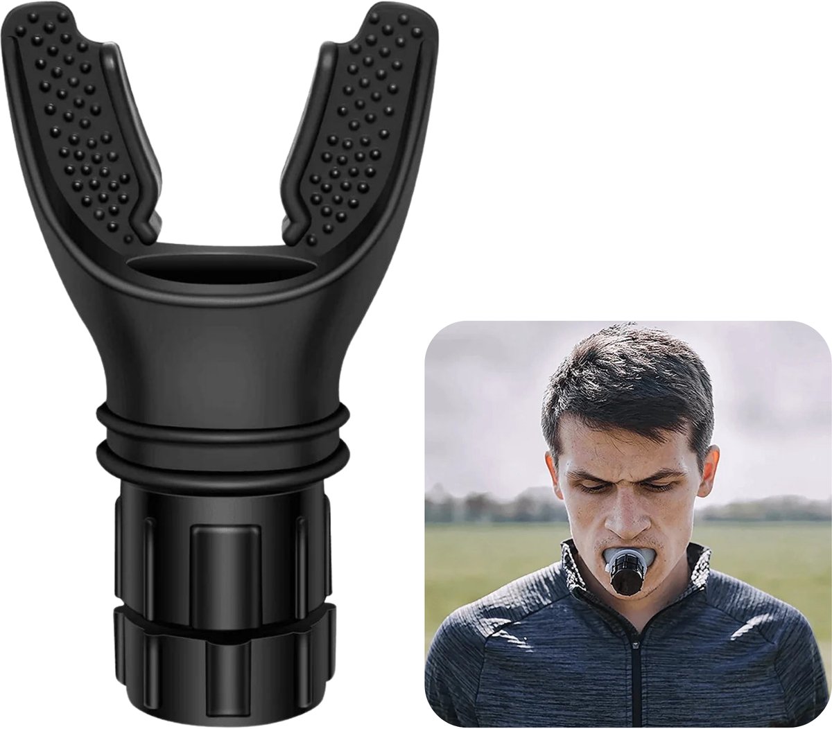 LongTrainer Ademtrainer Ademhalingstrainer - Vanoways - Longcapaciteit & Uithoudingsvermogen Verbeteren - Verstelbare Weerstand - Geschikt bij COPD & Astma - Ademhalingsspieren Versterken - Compact & Herbruikbaar