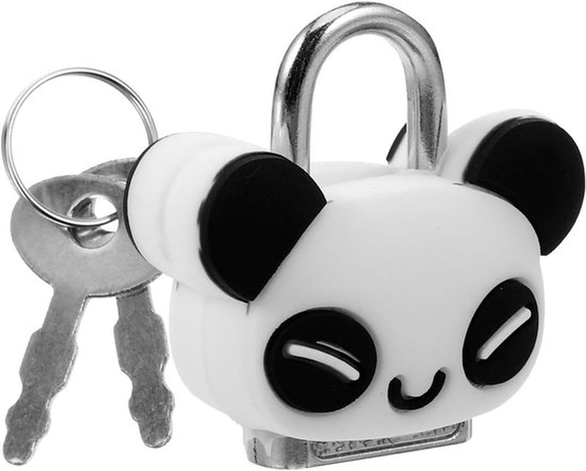 Mini Panda Hangslot voor Sieradendoos Handtas Kasttas - Schattige Dier Hangslot met Sleutels - Koffer Dagboek Notitieboek