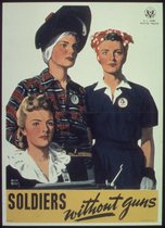 Poster Soldiers Without Guns - Tweede Wereldoorlog - Large 70 x 50 - Vintage
