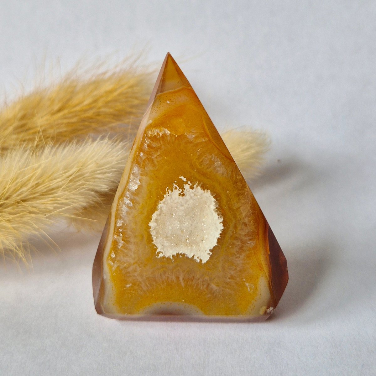 Druzy Grijze Agaat Diamant Staande Edelsteen Kristal - #13 43g